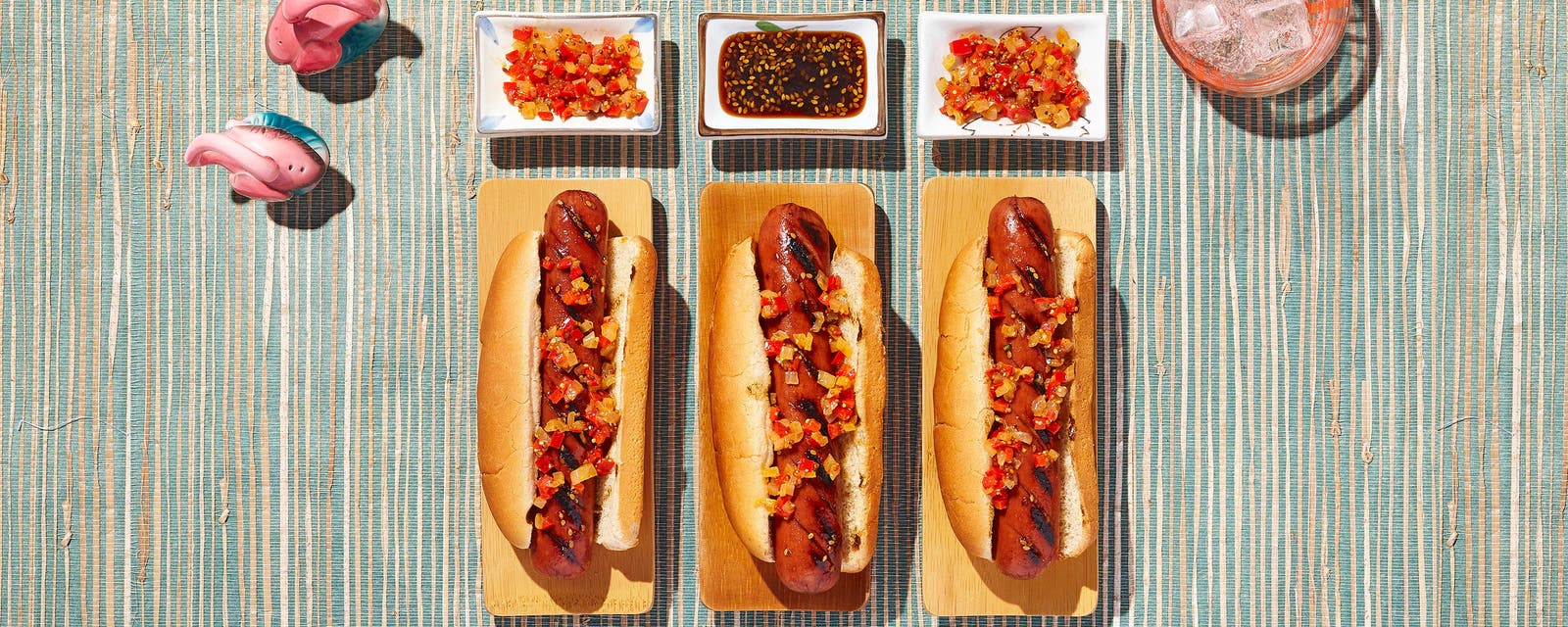 Teriyaki Hot Dogs with Relish